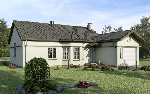 projekt domu D90 - Leon wersja drewniana