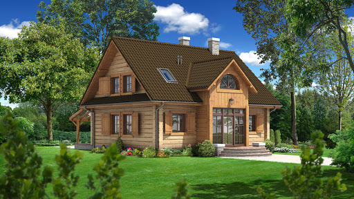 projekt domu Brzostek drewniany