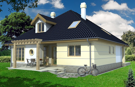 projekt domu Aksamit wersja A z podwójnym garażem