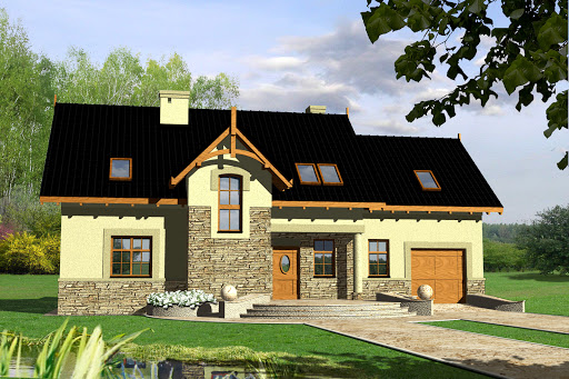 projekt domu Anna z garażem 1-st. A
