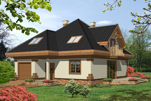 projekt domu Marek z garażem 1-st. A