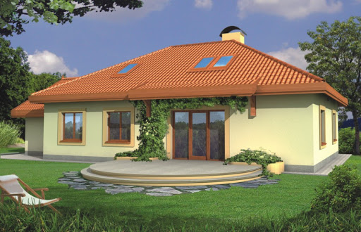 projekt domu Sielanka 30 st. wersja B dach 4-spadowy bez garażu