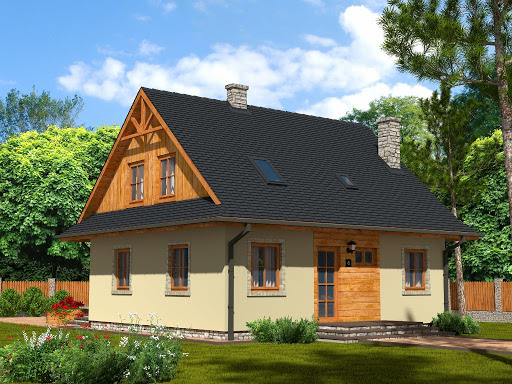 projekt domu Domek Ciepły szkielet drewniany 012 BD