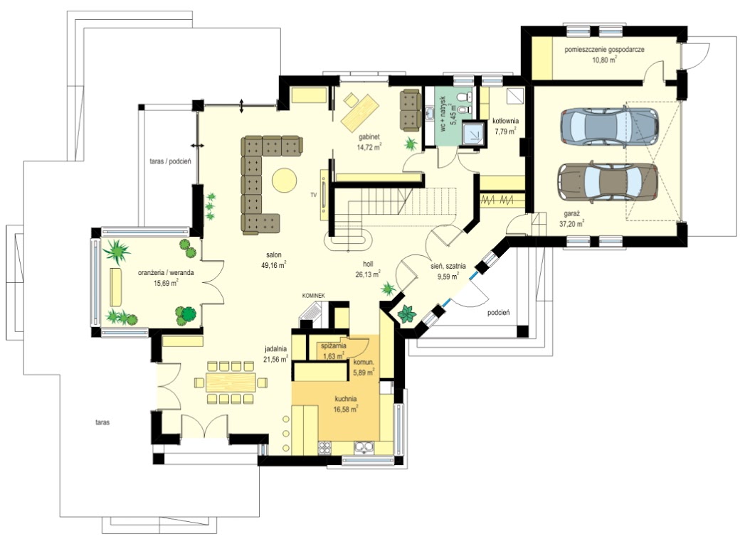 Projekt Domu Malibu Tlg 232 31588m²