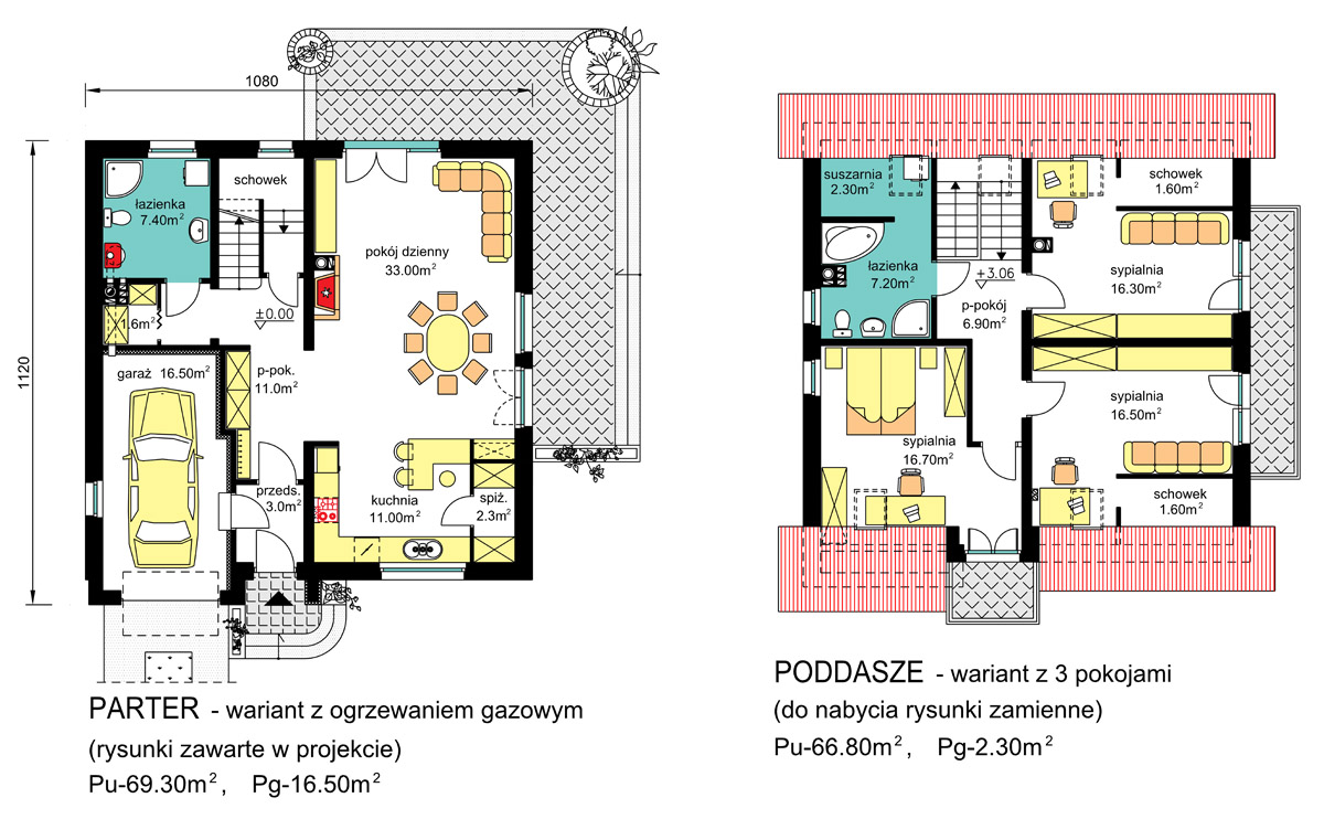 Projekt domu BW-25 (TYA-924) - 128.4m²
